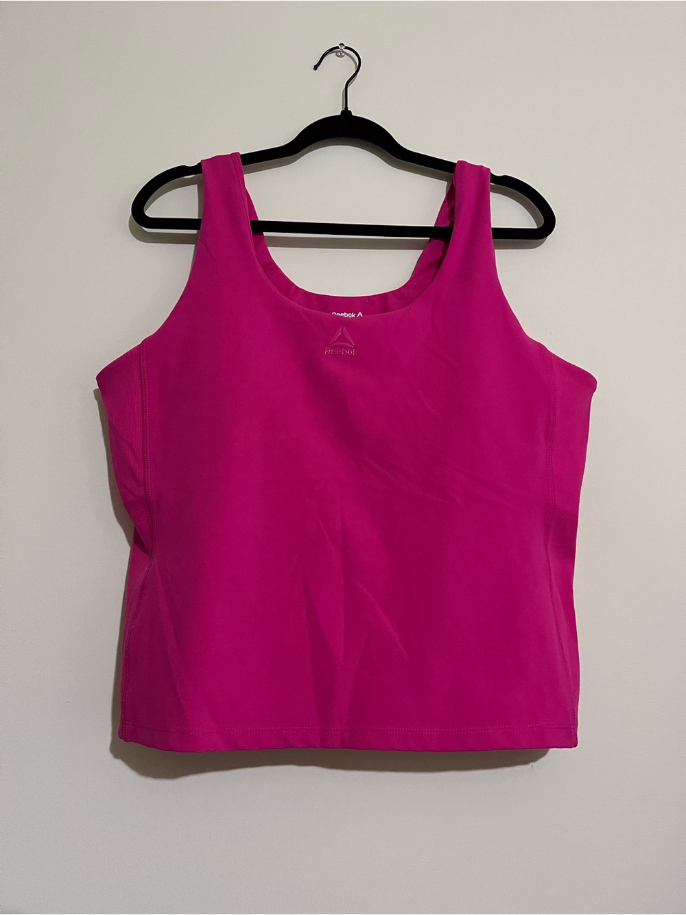 Reebok Pink Fuchsia Work Out Longline Padded Sports Bra Tank Top